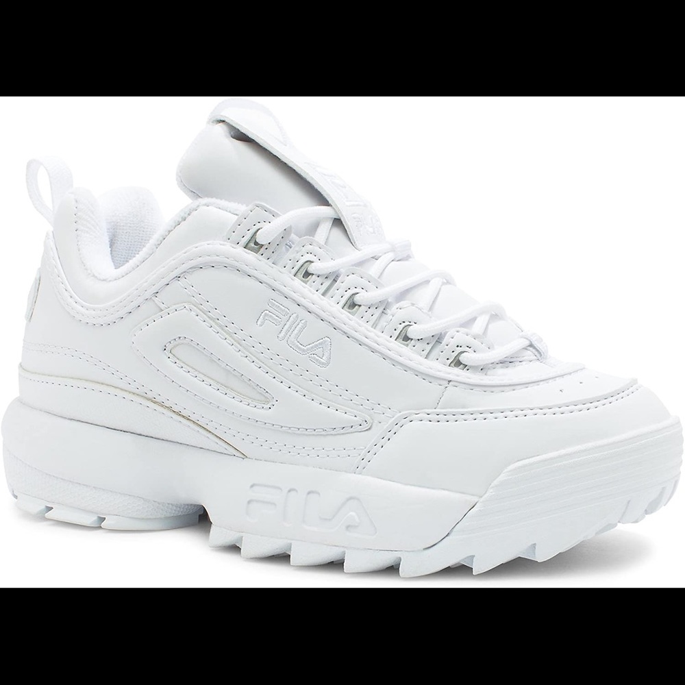 white chunky filas